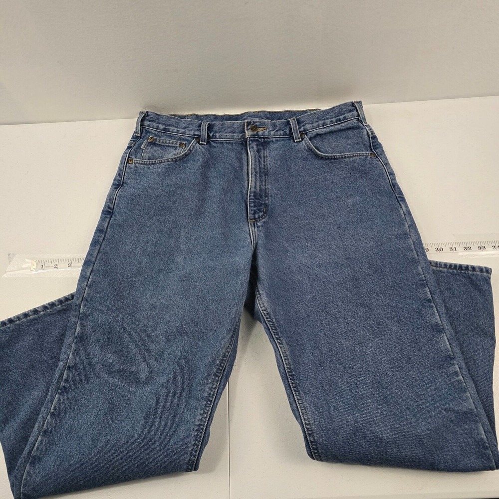 Carhartt B172 DST Flannel-Lined Work Jeans Relaxed Fit 38x30 Heavy Duty Denim